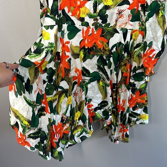 NWT Alice +Olivia Marva Flora Belted Mini Dress Size L - Picture 9 of 16